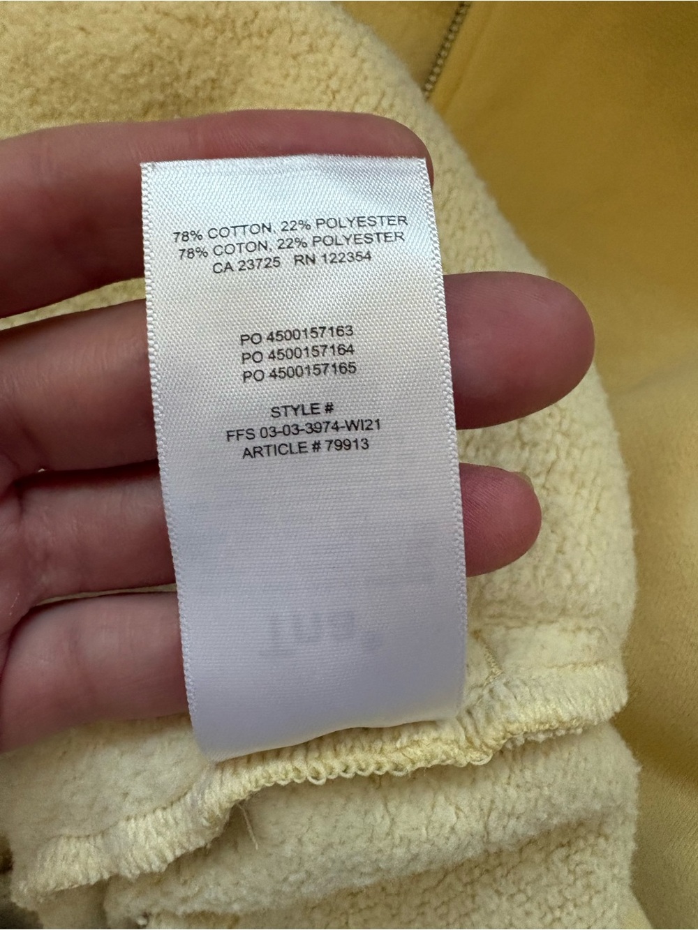 TNA Mega Quarter-Zip Soft Yellow Pullover Sweatshirt - Picture 13 of 13